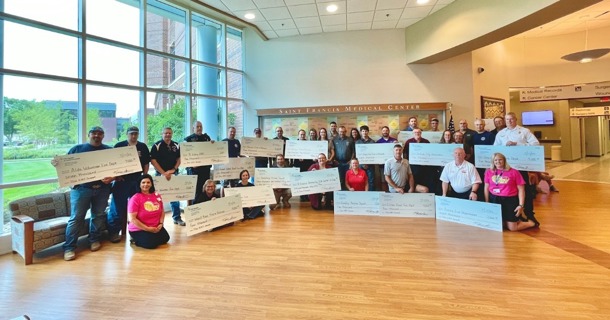 This morning, sixteen local first responder organizations were awarded $66,565.80 in grant funding at CHI Health St. Francis. These funds were made possible through the hospital's annual fundraiser, Ticket to Win.