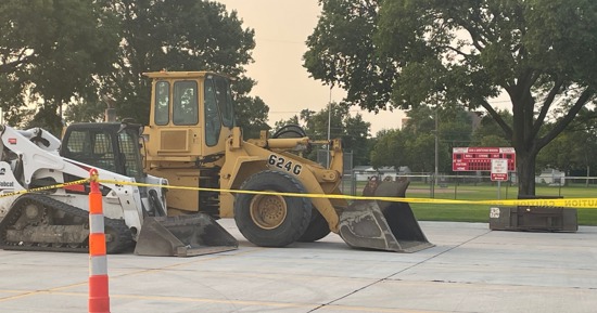Ryder Park parking lot view Tuesday, August 5th 2025