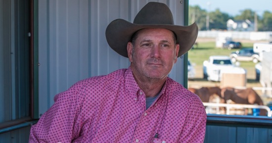 Jake Jacobson spins the tunes at the Oregon Trail Rodeo in Hastings. The Dannebrog man works events across the nation. Photo by Anita Burcham.